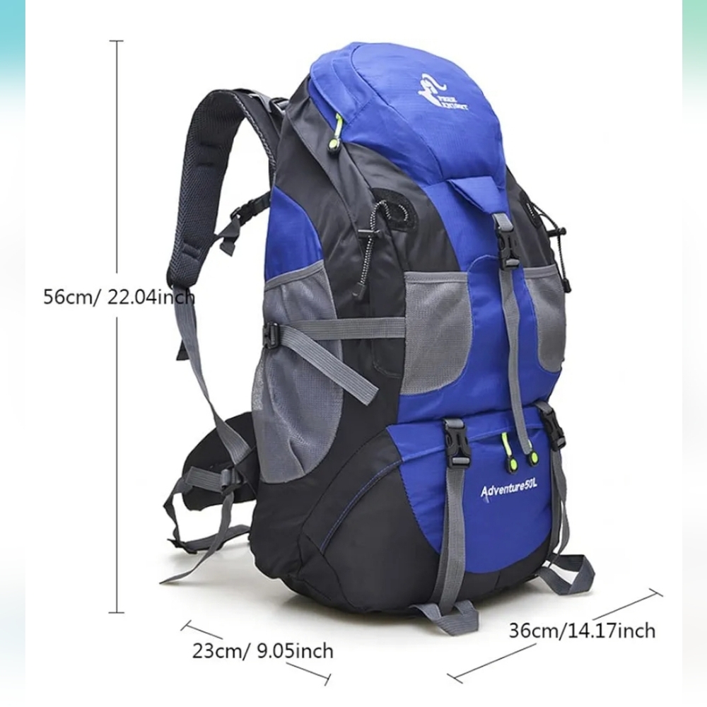 Adventure Backpack in Blue and Gray